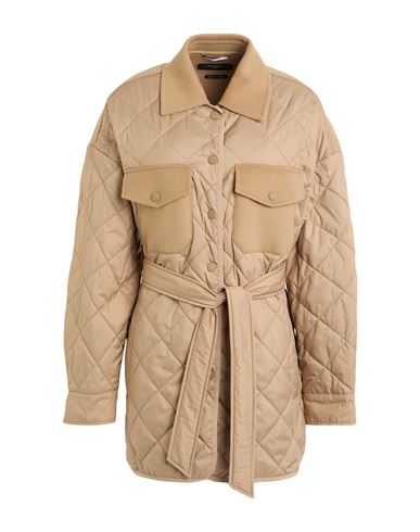 Weekend Max Mara Woman Jacket Beige Size 10 Polyester, Virgin Wool In Neutral
