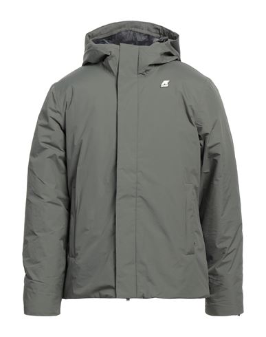 K-way Man Jacket Military Green Size Xxl Polyamide In Green