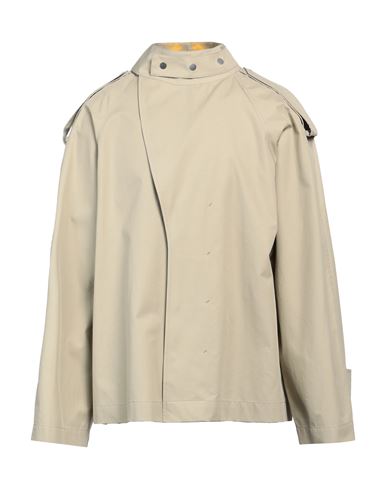 Shop Burberry Man Overcoat & Trench Coat Beige Size M Cotton