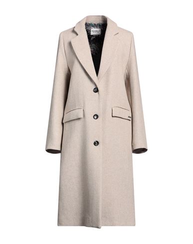 Fred Mello Woman Coat Beige Size Xxl Wool, Polyester, Polyamide In Neutral