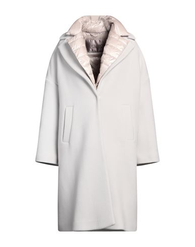 Herno Woman Puffer Light Grey Size 8 Virgin Wool, Polyamide, Cotton, Polyester In Grey