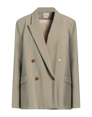 Alysi Crème Woman Blazer Sage Green Size 8 Polyester, Viscose, Elastane, Wool In Sage Green