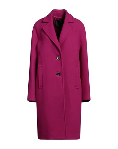 Shop Pinko Woman Coat Garnet Size M Virgin Wool, Polyamide In Red
