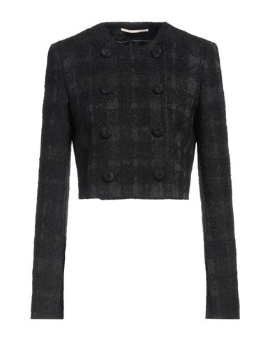 Rochas Woman Jacket Black Size 4 Acrylic, Polyester, Wool, Viscose, Polyamide