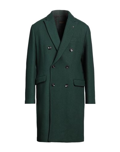 Shop Officina 36 Man Coat Green Size 40 Wool, Polyester, Polyamide