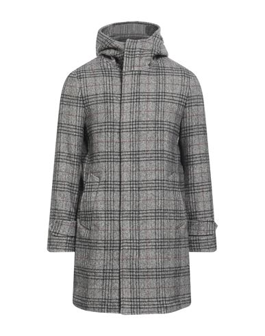 Shop Futuro Man Coat Grey Size 38 Cotton, Wool, Polyester