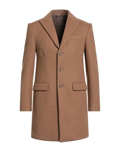 Grey Daniele Alessandrini Man Coat Camel Size 38 Polyester In Brown