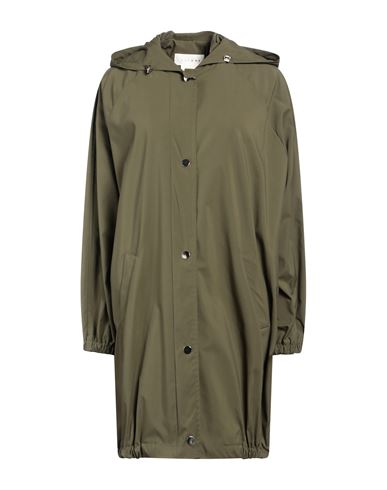 Haveone Woman Overcoat & Trench Coat Military Green Size M Polyester