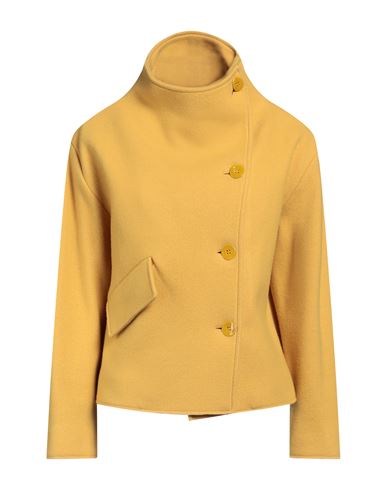 Niū Woman Jacket Yellow Size L Virgin Wool, Polyamide
