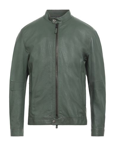 Myskin Man Jacket Military Green Size 44 Leather