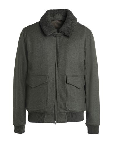 Shop Gran Sasso Man Jacket Military Green Size 42 Virgin Wool, Polyamide