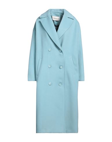HINNOMINATE HINNOMINATE WOMAN COAT TURQUOISE SIZE M POLYESTER, VISCOSE, ELASTANE 