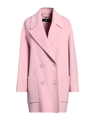Shop Elisabetta Franchi Woman Coat Pink Size 6 Wool