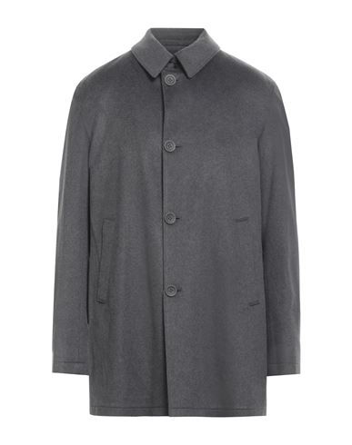 Shop Herno Man Coat Grey Size 40 Cashmere