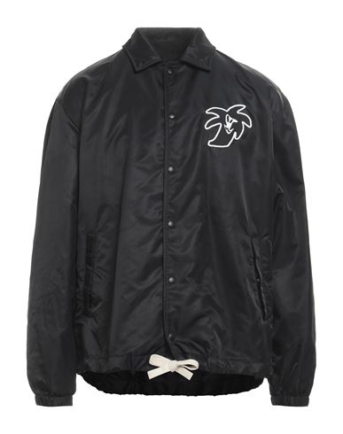 Shop Palm Angels Man Jacket Black Size L Polyamide, Silicone