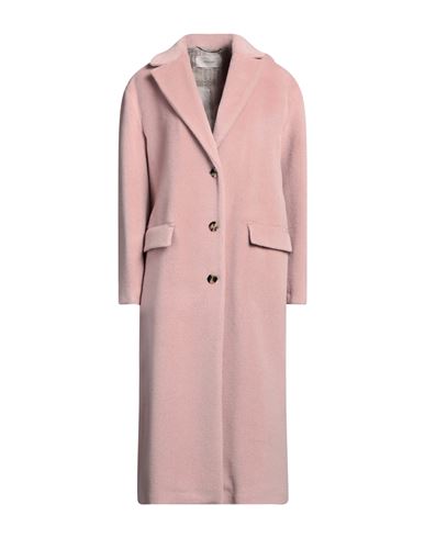 Shop Agnona Woman Coat Pink Size 14 Alpaca Wool, Wool