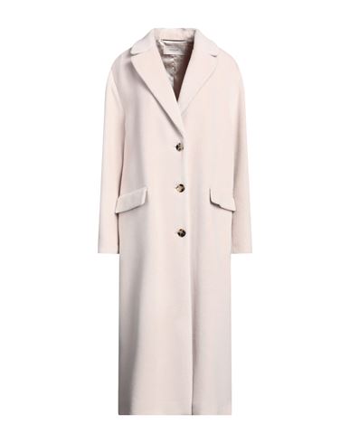 Shop Agnona Woman Coat Light Pink Size 12 Alpaca Wool, Wool