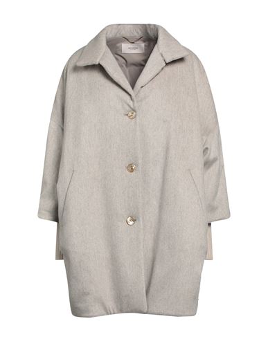 Agnona Woman Coat Beige Size 14 Cashmere In Gray