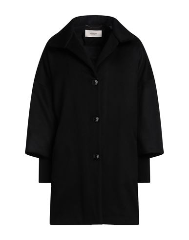 Shop Agnona Woman Coat Black Size 10 Cashmere