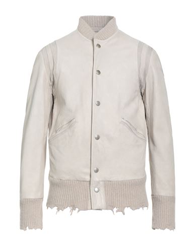 Giorgio Brato Man Jacket Beige Size 40 Leather In White