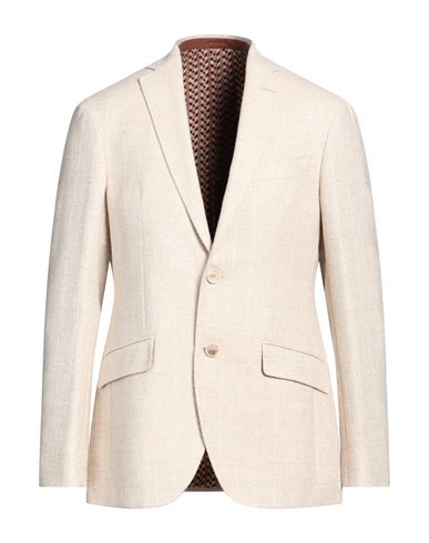 Etro Man Blazer Beige Size 42 Alpaca Wool, Polyamide, Linen In Neutral