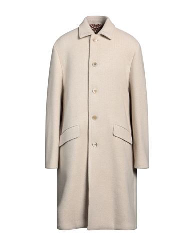 Etro Man Coat Beige Size 42 Wool, Cashmere In Neutral