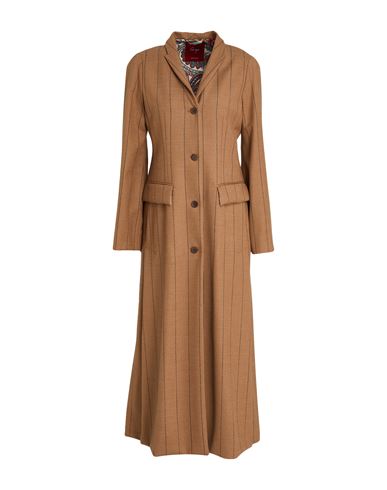 Co.go Co. Go Woman Coat Camel Size 6 Virgin Wool, Elastane In Brown