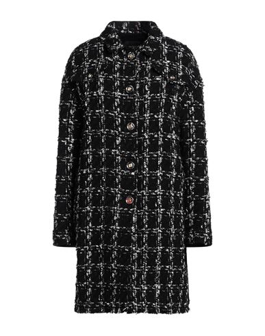 Giambattista Valli Woman Coat Black Size 8 Polyester, Wool, Cotton, Polyamide, Acrylic