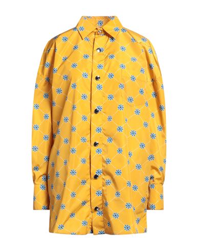 Shop Marni Woman Overcoat & Trench Coat Ocher Size 8 Polyamide In Yellow