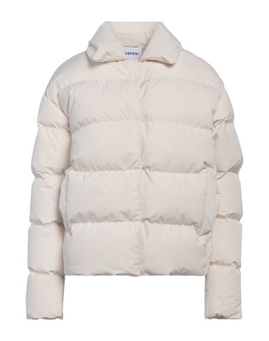 Shop Aspesi Woman Puffer Ivory Size Xs Polyester In White