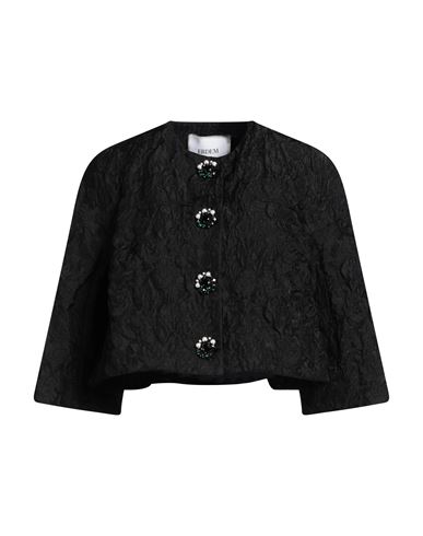Shop Erdem Woman Jacket Black Size 6 Polyester, Polyamide