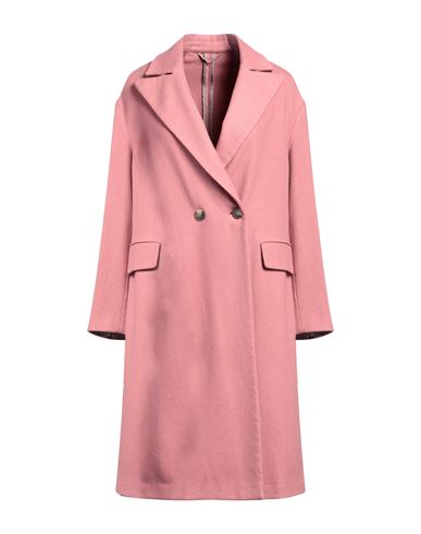 Kiltie Woman Coat Pastel Pink Size 4 Virgin Wool, Polyamide