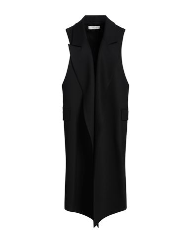 Shop Ago E Filo Woman Overcoat & Trench Coat Black Size 2 Polyester, Virgin Wool, Elastane