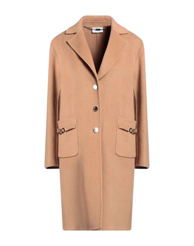 Shop Clips More Woman Coat Camel Size 14 Wool, Polyester In Beige