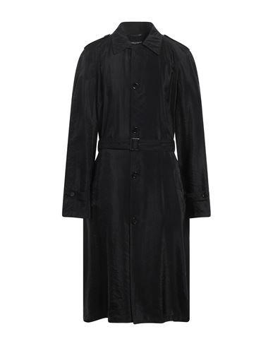 Dolce & Gabbana Man Overcoat & Trench Coat Black Size 36 Viscose, Polyamide In Black