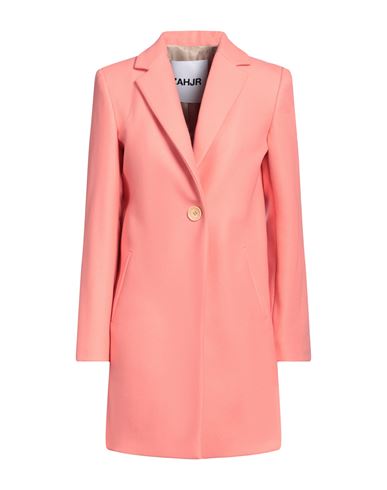 Zahjr Woman Coat Salmon Pink Size 8 Virgin Wool, Polyamide