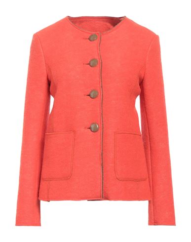 Shop Il The' Delle 5 Woman Jacket Orange Size 6 Virgin Wool, Polyester