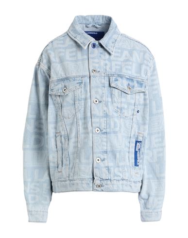 Karl Lagerfeld Jeans Klj Logo Laser Denim Jacket Woman Denim Outerwear Blue Size S Organic Cotton, R In Blue