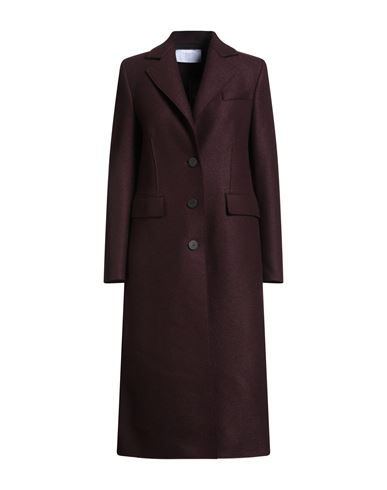 Harris Wharf London Woman Coat Plum Size 12 Virgin Wool In Brown