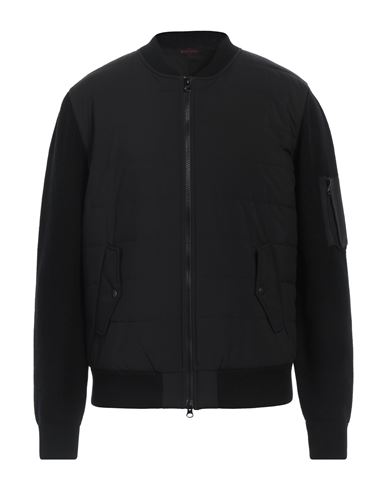 Shop Gran Sasso Man Jacket Black Size 44 Polyester, Virgin Wool