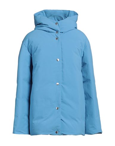 Jil Sander Woman Puffer Azure Size M Polyester In Blue