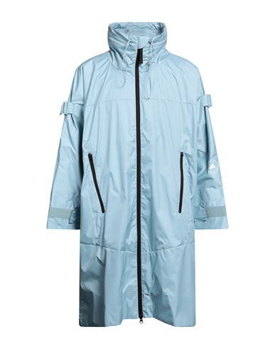 Shop Adidas Originals Adidas Man Overcoat & Trench Coat Sky Blue Size L Polyester