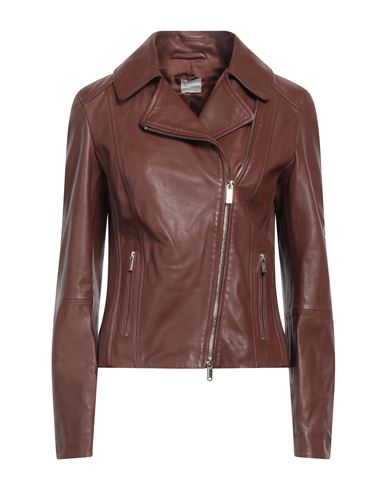 Pennyblack Woman Jacket Brown Size 10 Ovine Leather