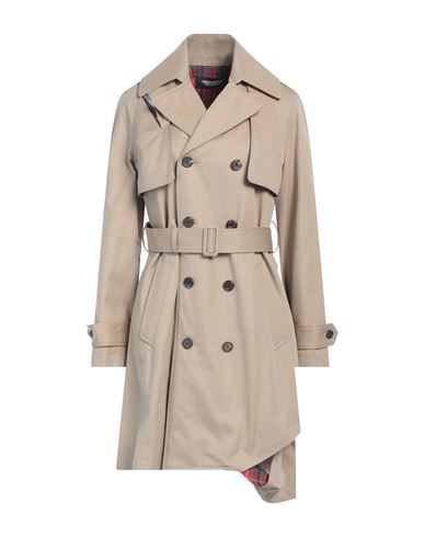 Shop Undercover Woman Overcoat & Trench Coat Beige Size 2 Cotton