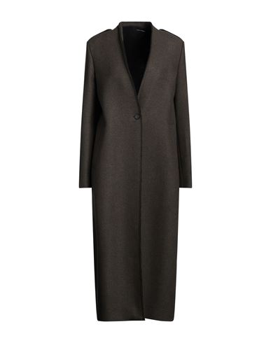Shop Isabel Benenato Woman Coat Military Green Size 4 Virgin Wool, Polyamide