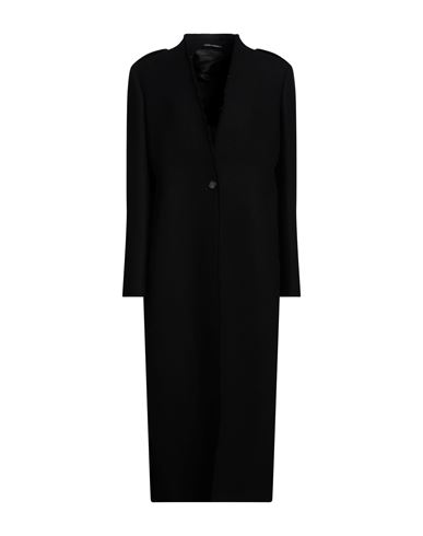 Shop Isabel Benenato Woman Coat Black Size 4 Virgin Wool, Polyamide
