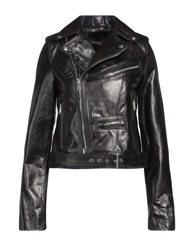Shop Isabel Benenato Woman Jacket Black Size 6 Leather