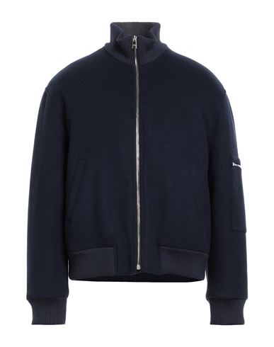 Msgm Man Jacket Navy Size 34 Virgin Wool, Polyamide In Navy Blue
