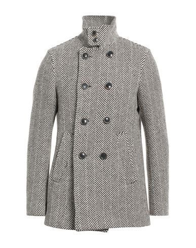Shop Herno Man Coat Dark Brown Size 42 Virgin Wool, Polyamide, Polyester, Cotton