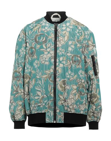 Raf Simons Man Jacket Turquoise Size S Recycled Polyester, Recycled Viscose In Green